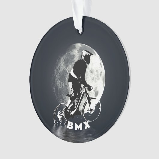 De maan achtervolgen - Mountain Biker Ornament (voorkant)