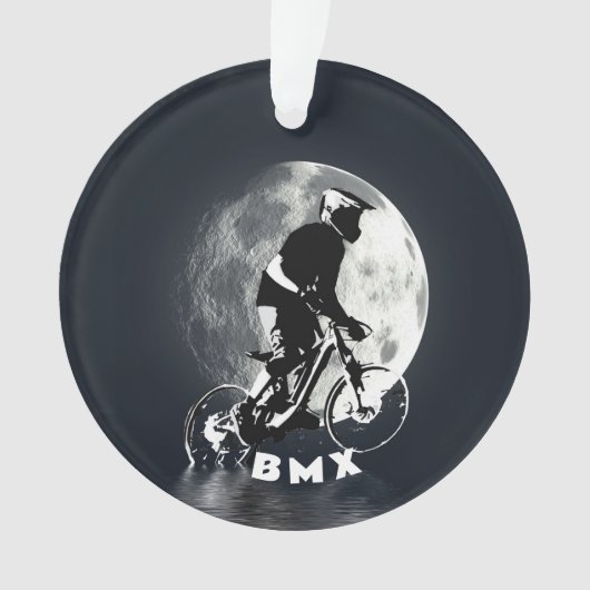 De maan achtervolgen - Mountain Biker Ornament (voorkant)