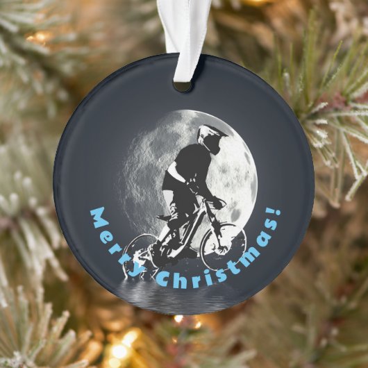 De maan achtervolgen - Mountain Biker Ornament (Boom)