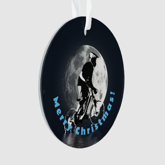 De maan achtervolgen - Mountain Biker Ornament (voorkant)