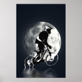 De maan achtervolgen - Mountain Biker Poster (Voorkant)