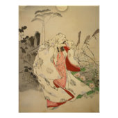 De maan boven Horinji Perfect Poster (Voorkant)