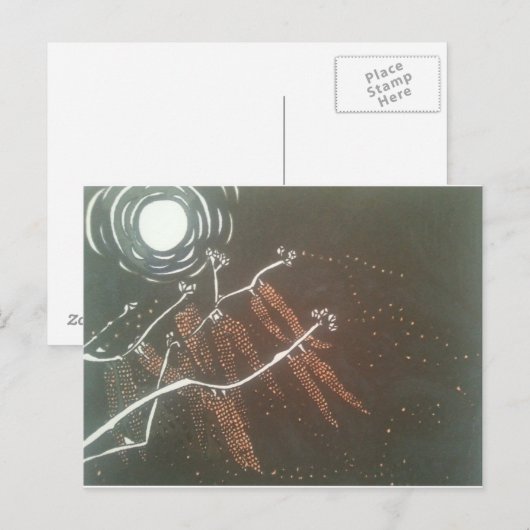 De maan briefkaart (Voorkant / Achterkant)