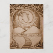 De maan briefkaart (Voorkant)