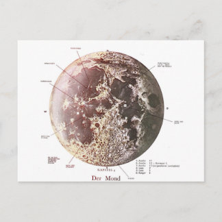 de maan briefkaart