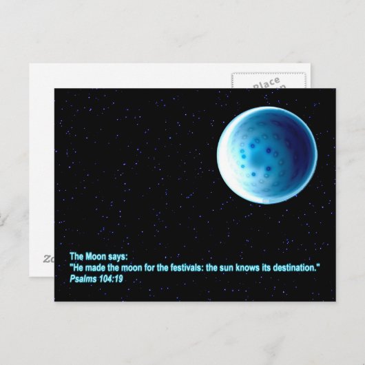 De maan briefkaart (Voorkant / Achterkant)