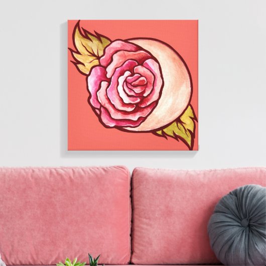 De Maan Canvas Afdruk (Insitu (Woonkamer))