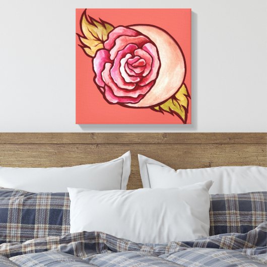 De Maan Canvas Afdruk (Insitu (Slaapkamer))