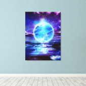 "De maan" Canvas Afdruk (Insitu (Houten vloer))