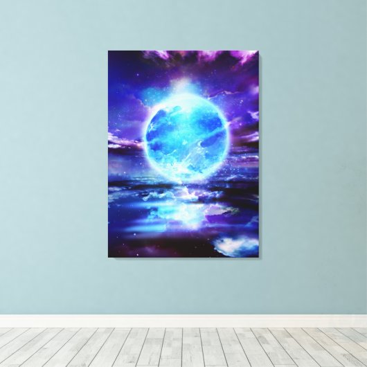 "De maan" Canvas Afdruk (Insitu (Houten vloer))