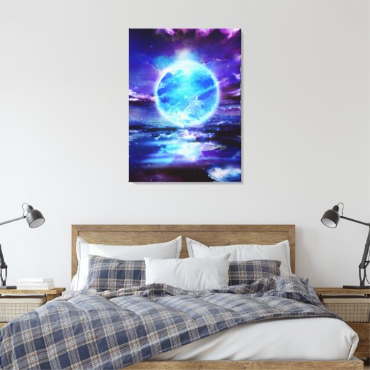 "De maan" Canvas Afdruk (Insitu (Slaapkamer))