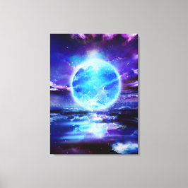 "De maan" Canvas Afdruk