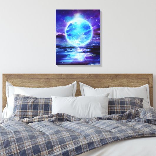 "De Maan" Canvas Afdruk (Insitu (Slaapkamer))