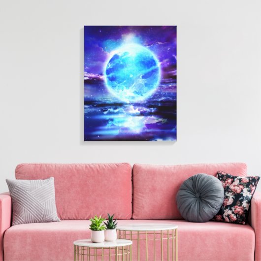 "De Maan" Canvas Afdruk (Insitu (Woonkamer))