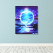 "De Maan" Canvas Afdruk (Insitu (Houten vloer))