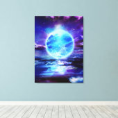 "De maan" Canvas Afdruk (Insitu (Houten vloer))