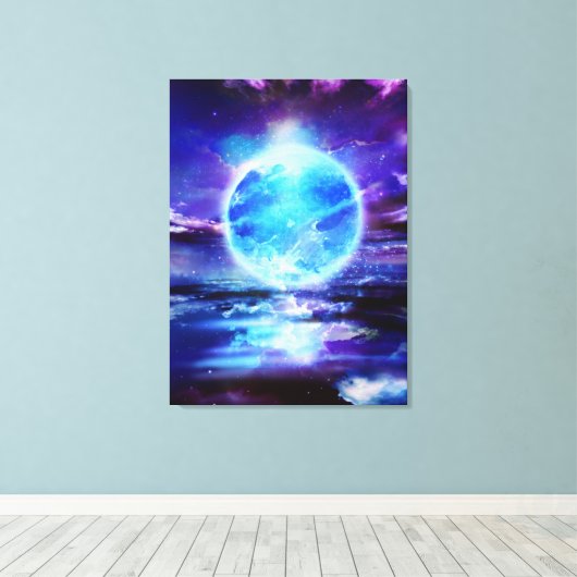 "De maan" Canvas Afdruk (Insitu (Houten vloer))