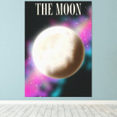 De Maan Canvas Afdruk (Insitu (Houten vloer))