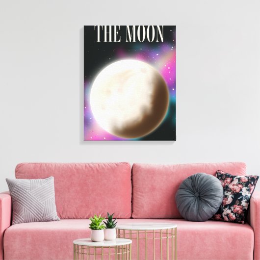 De Maan Canvas Afdruk (Insitu (Woonkamer))
