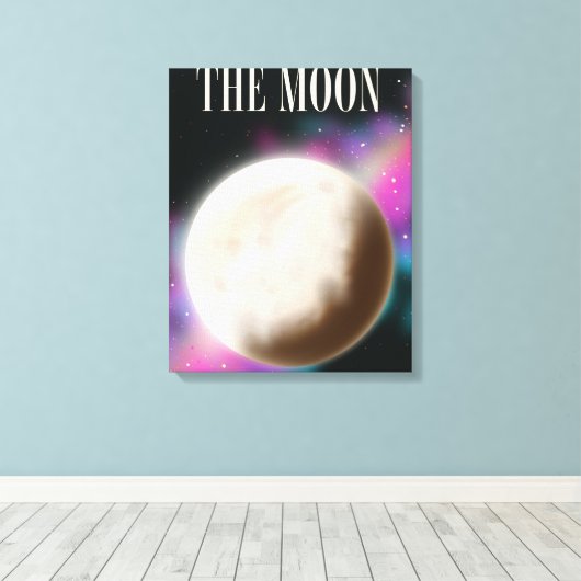De Maan Canvas Afdruk (Insitu (Houten vloer))