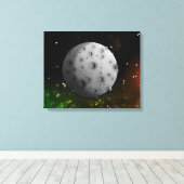 De maan canvas afdruk (Insitu (Houten vloer))