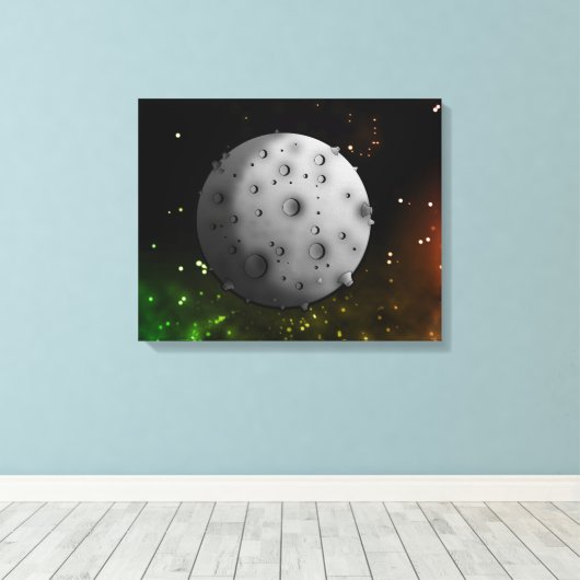 De Maan Canvas Afdruk (Insitu (Houten vloer))