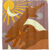 De maan danst met mij mee douchegordijn (Voorkant)