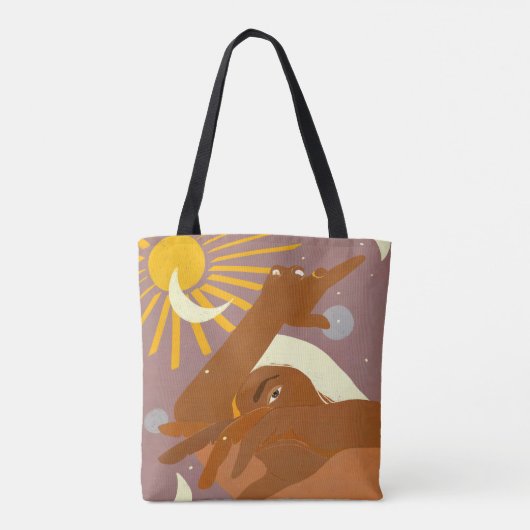 De maan danst met mij mee tote bag (Achterkant)