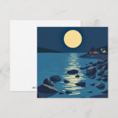de maan die op de zee reflecteert (Voorkant / Achterkant)
