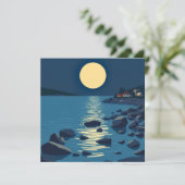 de maan die op de zee reflecteert (Staand voorkant)