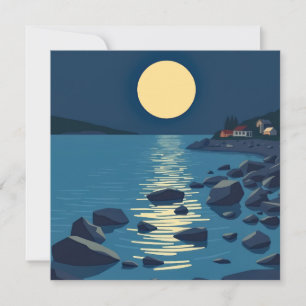 de maan die op de zee reflecteert