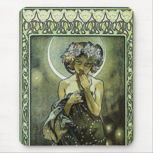 De maan door Alphonse Mucha Muismat