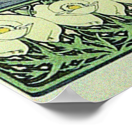 De maan door Alphonse Mucha Poster (Hoek)