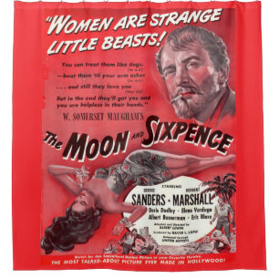 De maan en de Sixpence Douchegordijn