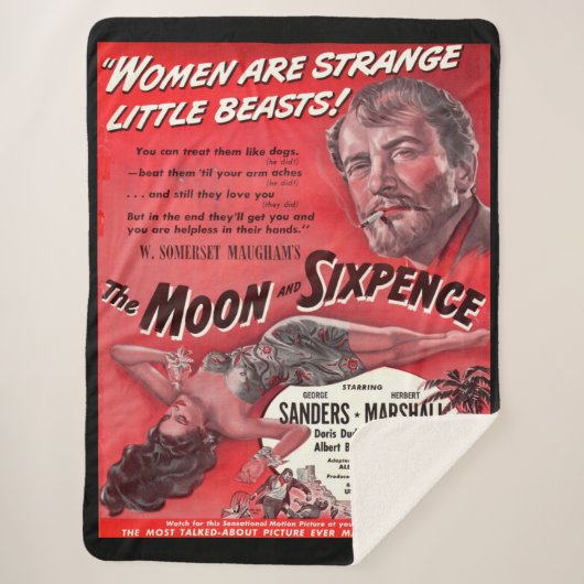 De maan en de Sixpence Sherpa Deken (Voorkant)