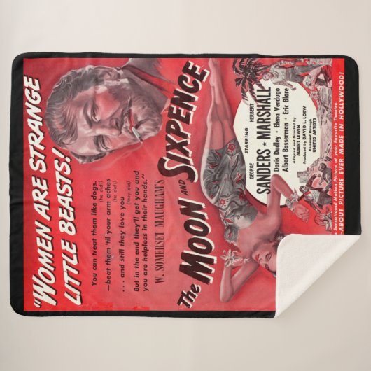 De maan en de Sixpence Sherpa Deken (Voorkant (horizontaal))