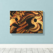 De maan en de sterren II Canvas Afdruk (Insitu (Houten vloer))