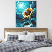 De maan en de zon canvas afdruk (Insitu (Slaapkamer))
