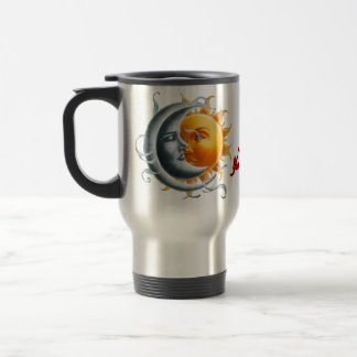 De maan en de zon in liefde reisbeker