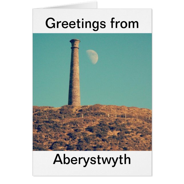 De maan en een toren: Aberystwyth (Voorkant)