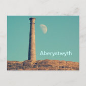 De maan en een toren: Aberystwyth Briefkaart (Voorkant)