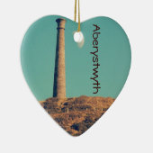 De maan en een toren: Aberystwyth Keramisch Ornament (Rechts)