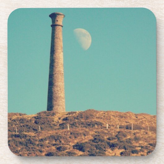 De maan en een toren: Aberystwyth Onderzetter (Voorkant)