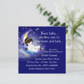 De maan en het Baby shower Kaart (Staand voorkant)