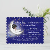 De maan en het Baby shower Kaart (Staand voorkant)