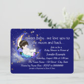 De maan en het Baby shower Kaart (Staand voorkant)