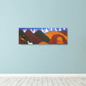 De maan en het Gezegde van de Puma... Canvas Afdruk (Insitu (Houten vloer))