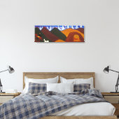 De maan en het Gezegde van de Puma... Canvas Afdruk (Insitu (Slaapkamer))