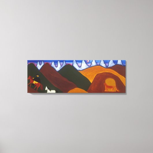 De maan en het Gezegde van de Puma... Canvas Afdruk (Voorkant)