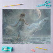 De maan en het Zee Tissuepapier (Craft)